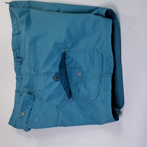 Haband's Fit-Forever Light Aqua Cargo Shorts Men's Size 40 - Picture 3 of 11